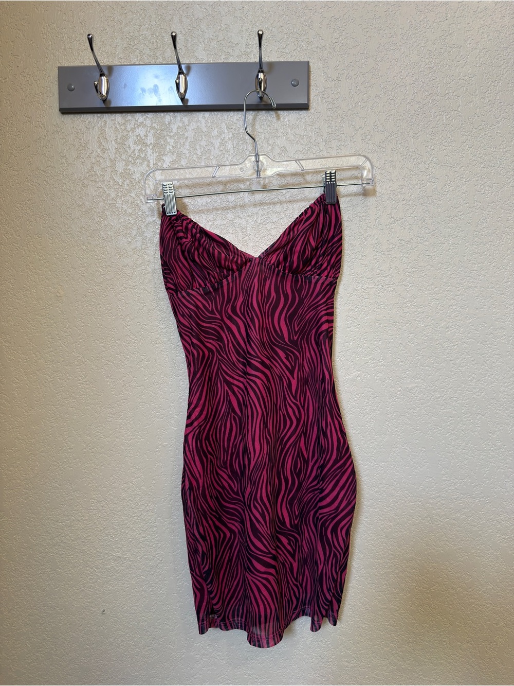 Y2K Pink Zebra Print Women’s Dress